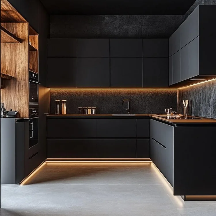 Black- Sophisticated kitchen furniture colour