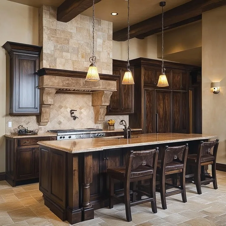 Earthy Brown- kitchen room colour for warm and rich appeal