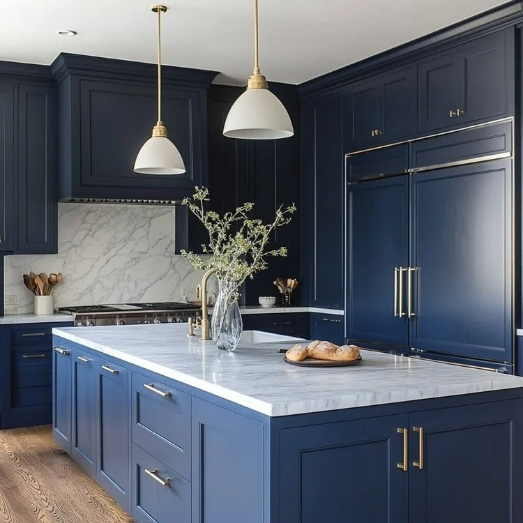 Navy Blue- elegant kitchen colour design
