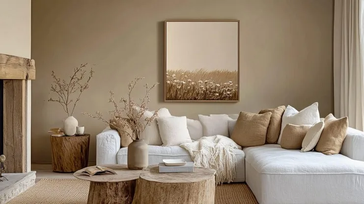 Warm Beige Paint Color for Modern Interiors