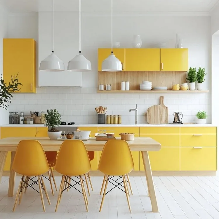 Yellow- Sunny home kitchen colour