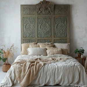 Unique Bed Headboard Design Using Old Finds