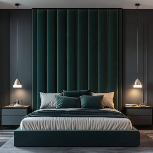 Vertical Stitching in Bed Headboard Design for a Modern Touch