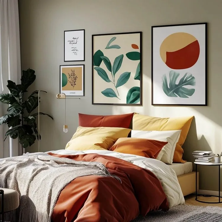 modern simple bedroom design idea: Art Prints