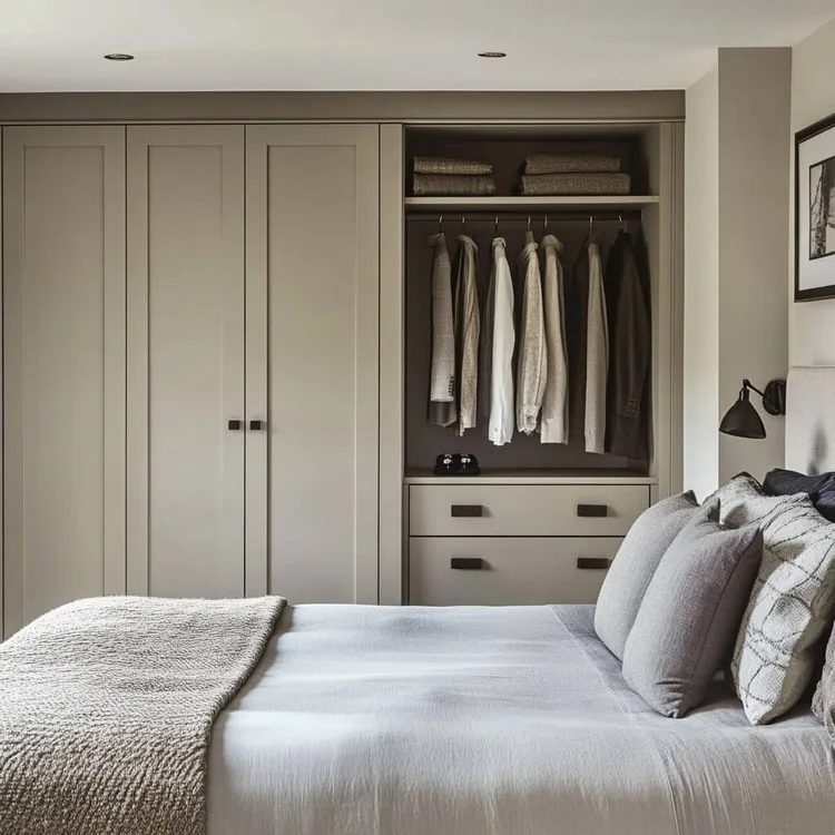 simple bedroom design inspiration: Smart Wall-to-Wall Wardrobes for Small Spaces