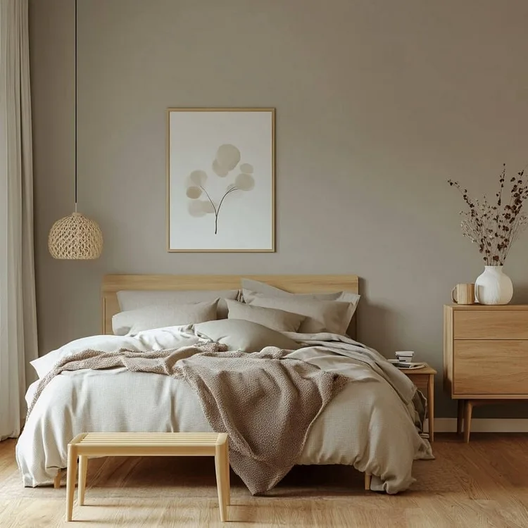 simple bedroom design inspiration: Stick to Neutral Tones for Simplicity