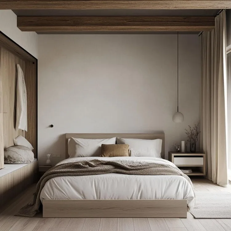 simple bedroom interior design idea: Declutter and Focus on Essentials