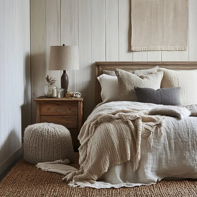 simple bedroom interior design idea: Textured Patterns