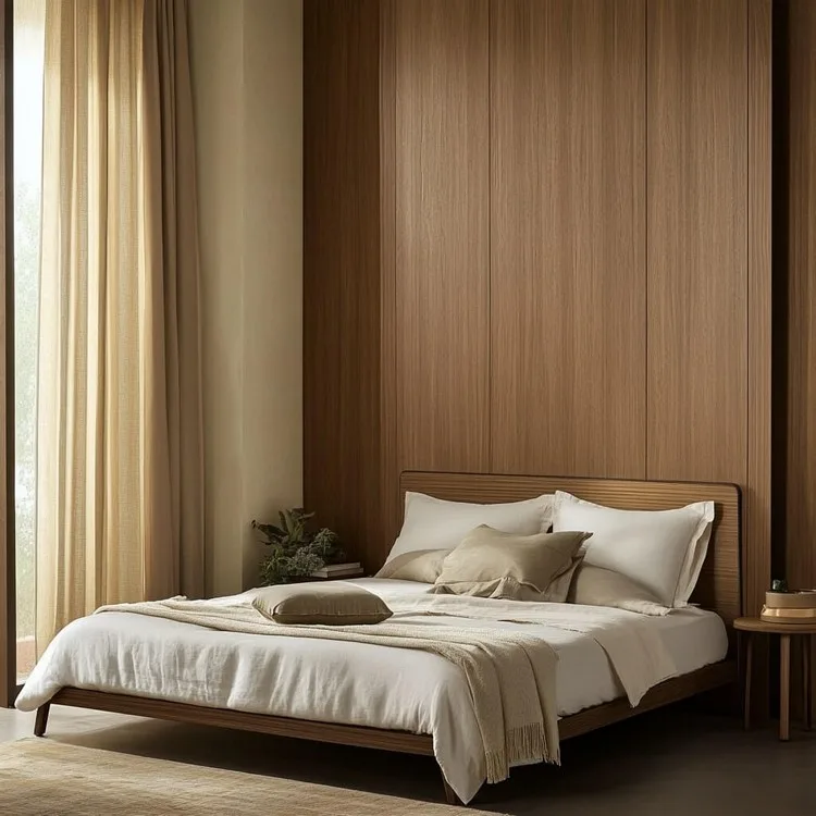 small space simple bedroom design idea: Matte Finish