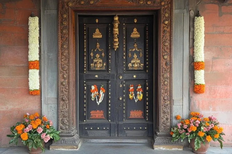 Pooja Room's Doors Should Open in a North or East Direction, according to vastu principles