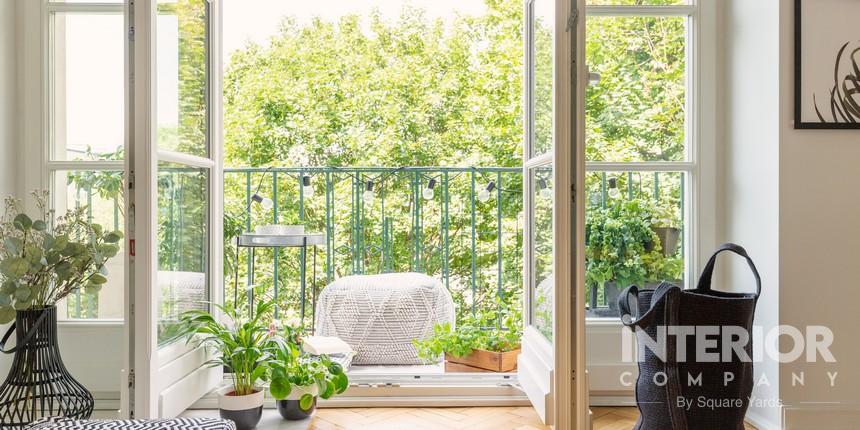 Balcony Garden with Wooden Decoratives