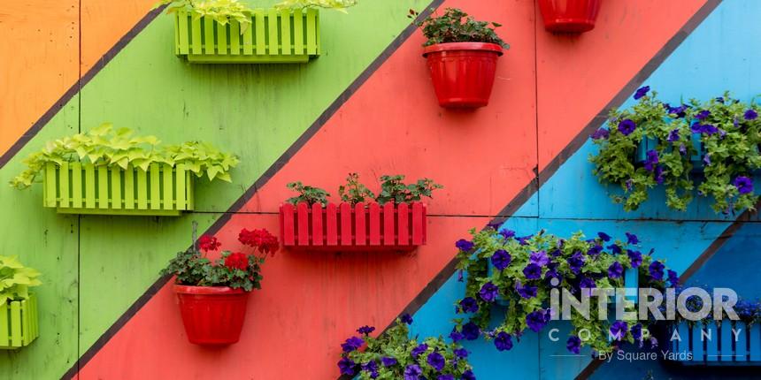 Colourful Potted Small Balcony Garden