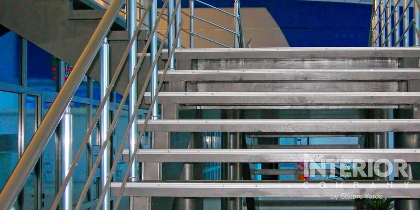 Embellished metallic staircase