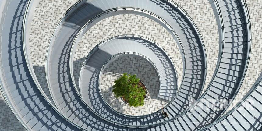 Giant spiral staircase