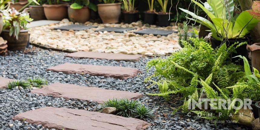 Rocks and Stones Decorated Balcony