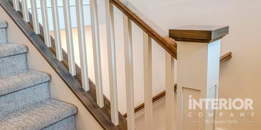 U- shaped Timber staircase
