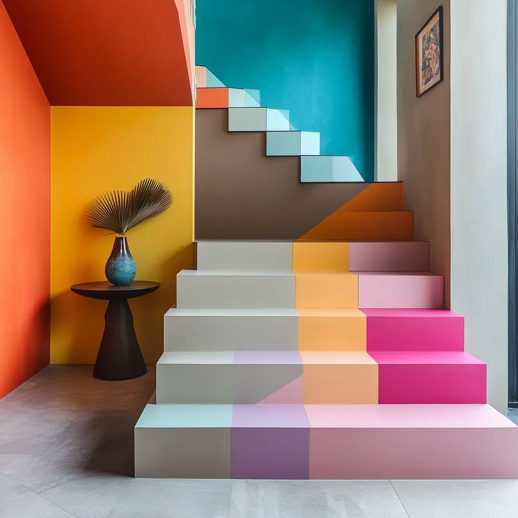 Colourful Stairs Colourful Stairs Design