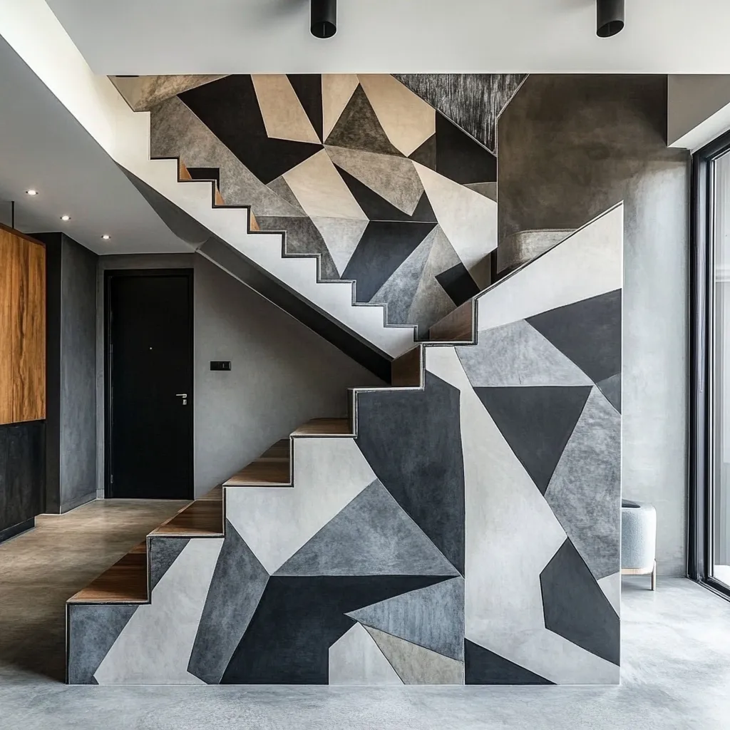 Geometric Patterned Staircase Geometric Patterned Staircase Design