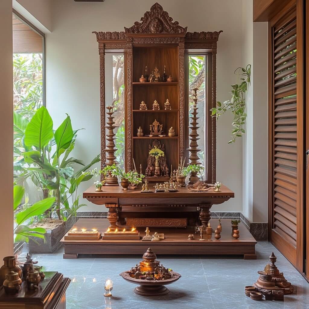 Tranquil Pooja Room Designs