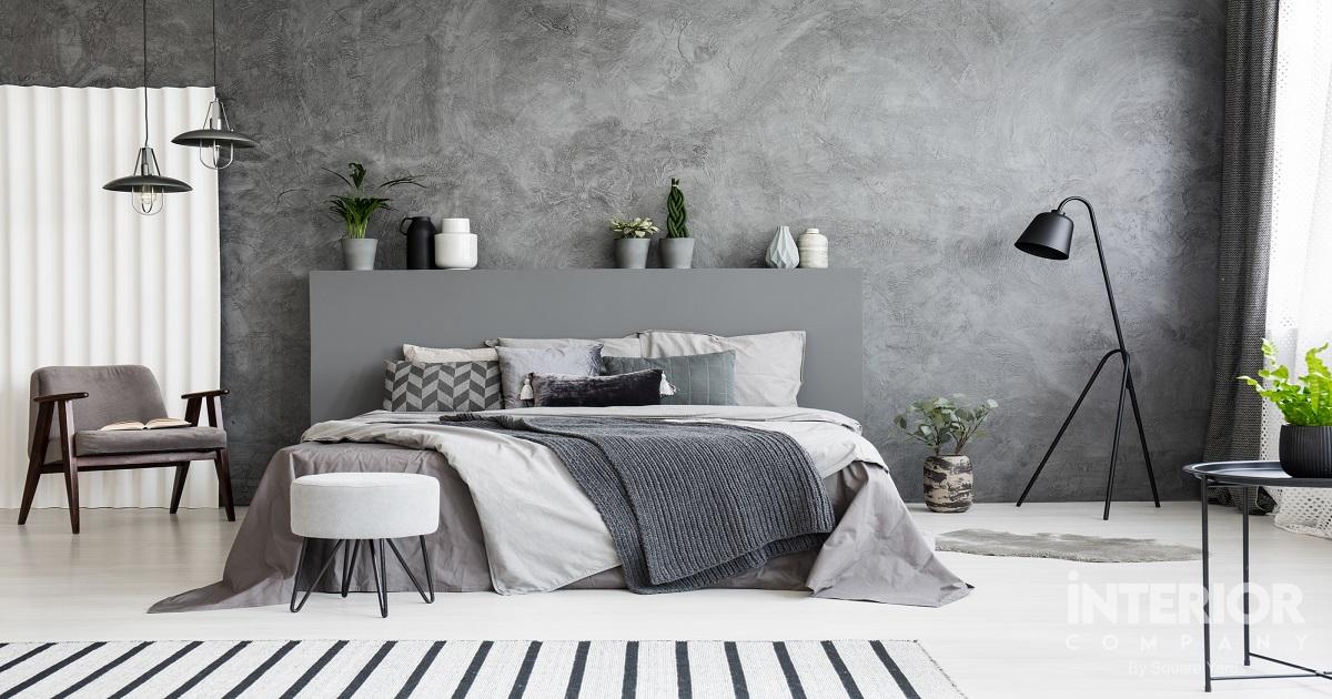 Interesting Grey Colour Living Room and  Bedroom Ideas