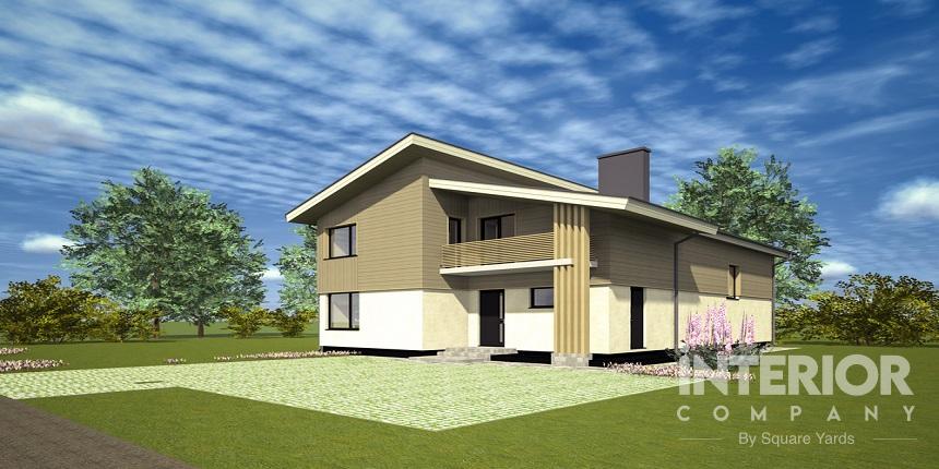 Asymmetric Modern for small house