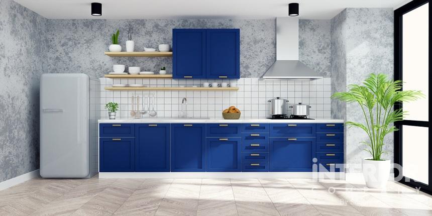 Prussian Blue combination kitchen laminates