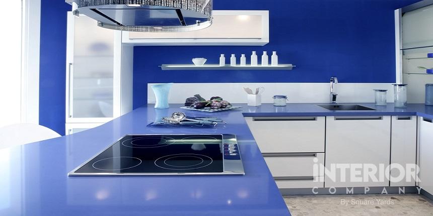 sapphire blue kitchen laminates