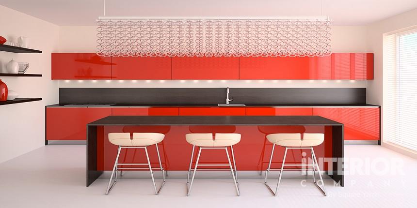 black red and white combination for kitchen laminates