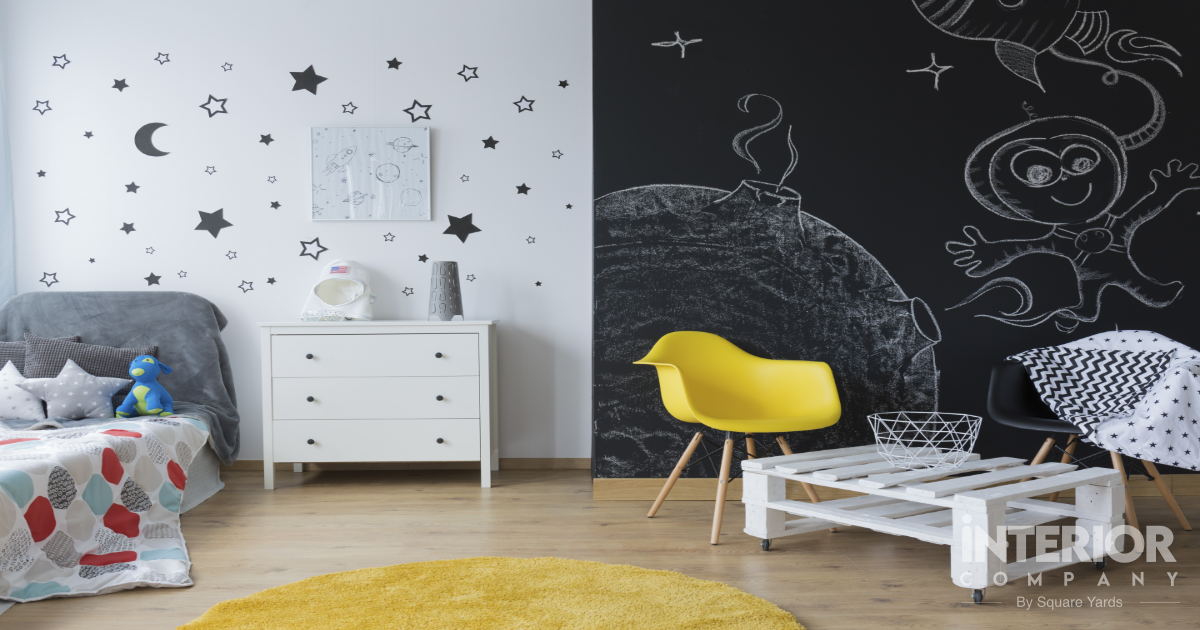 Chalkboard as an Accent Wall Idea For Bedroom