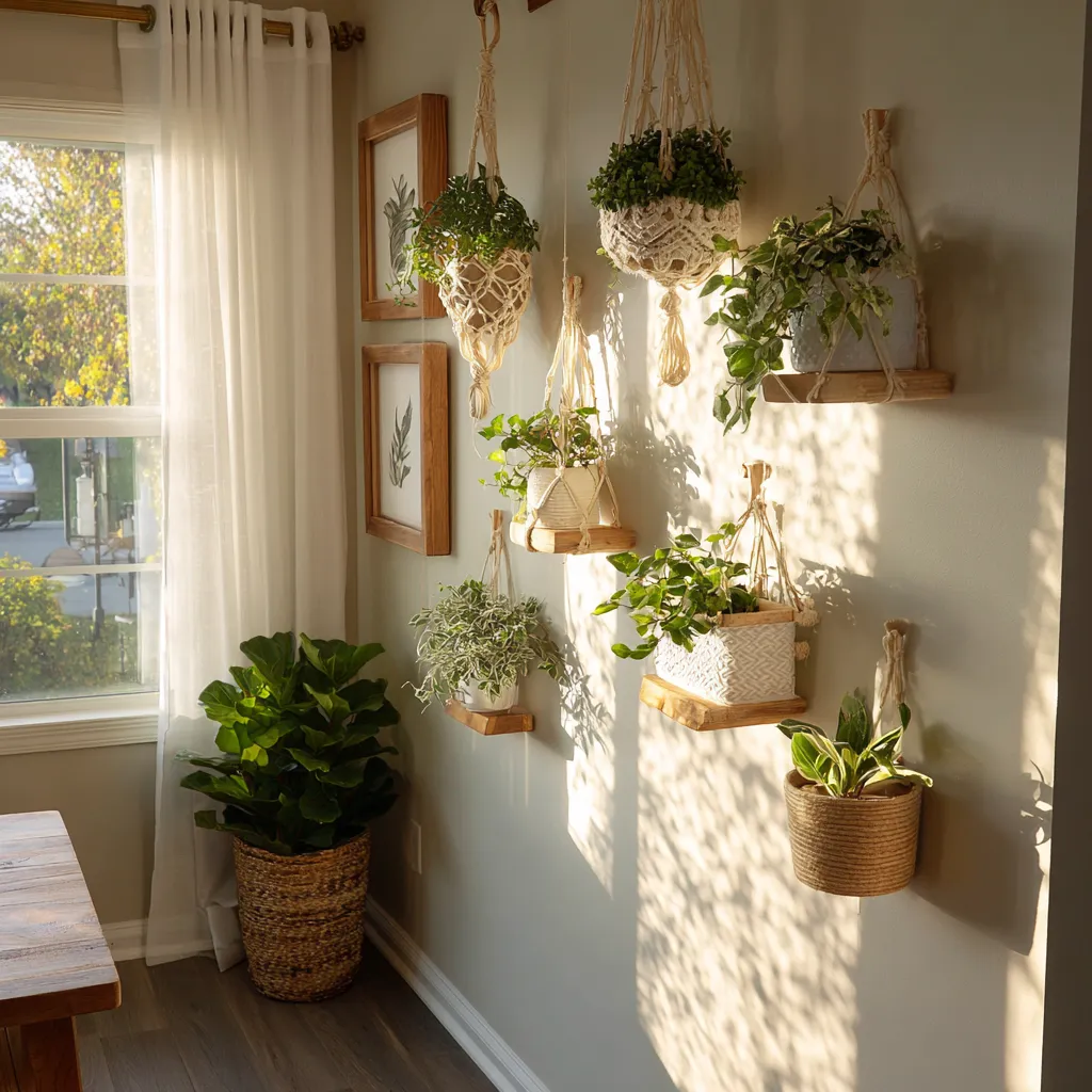 Creative Wall Decor Ideas- Hanging Plants