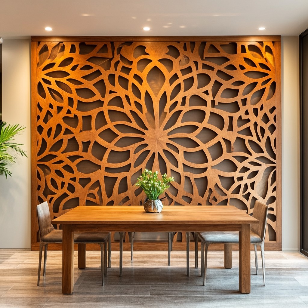 Modern Wall Decor Ideas: Laser-Cut Wood Panels