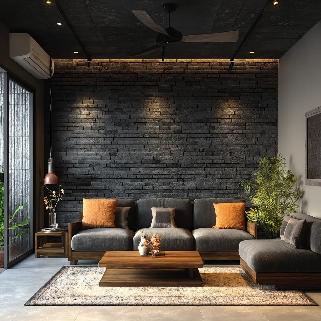 Painted Brick Wall Decor Ideas for Living Room
