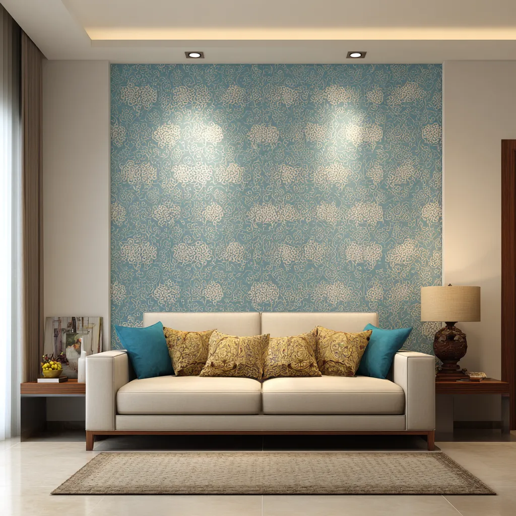Patterned Wallpaper Ideas for Living Room