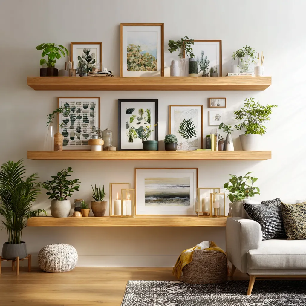 Simple Wall Decor Ideas- Floating Shelves