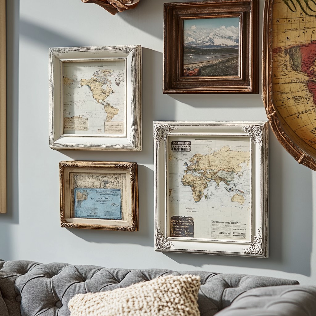 Stylish Wall Design: Travel Keepsake Frames