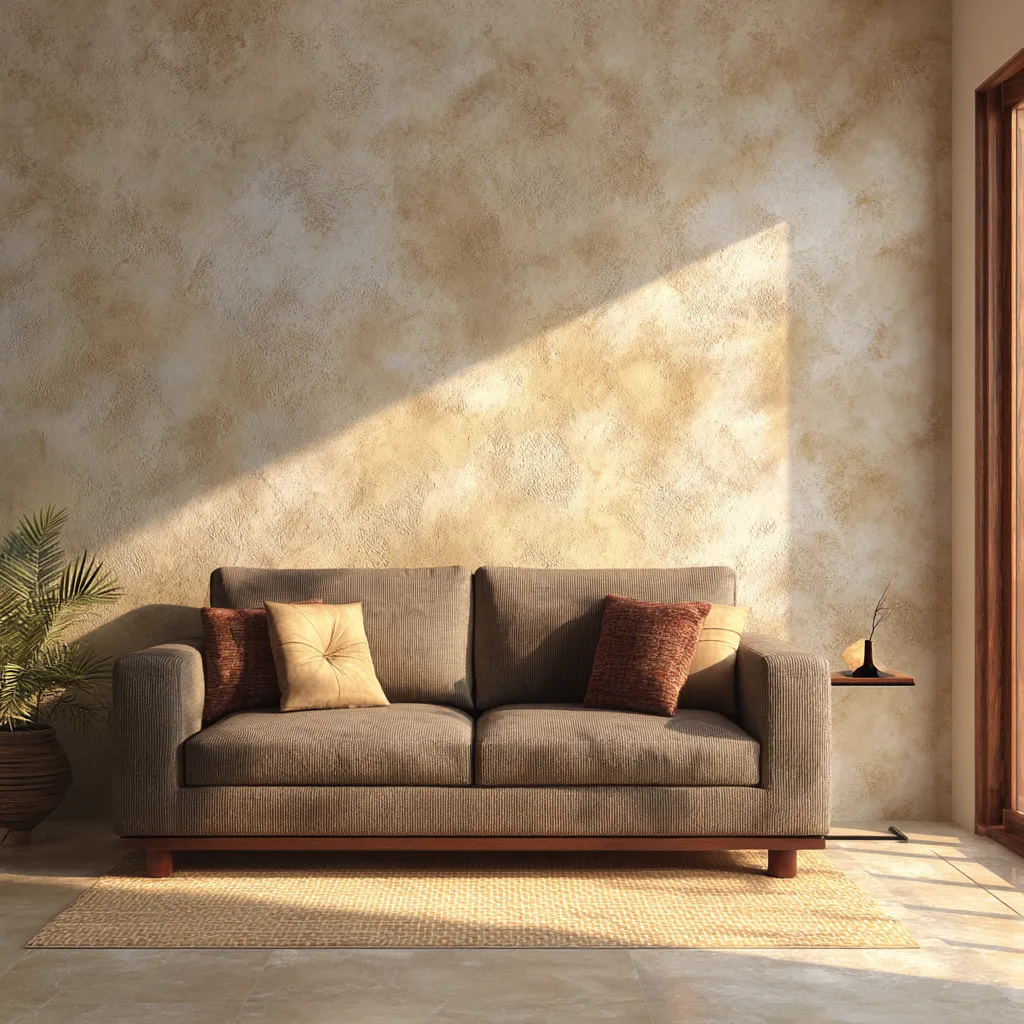 Textured Wall Paint Design Ideas for Living Room