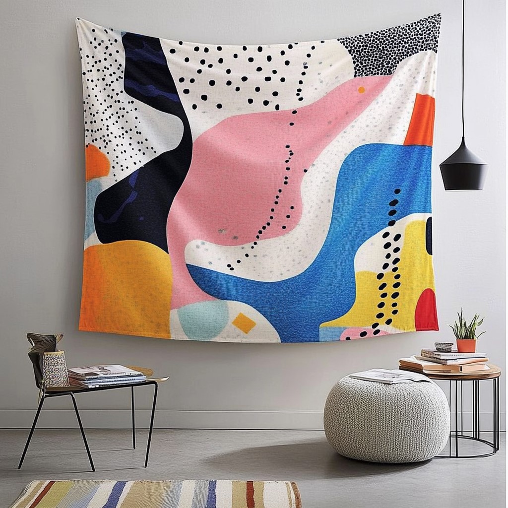 Unique Wall Decor Ideas for Living Room: Fabric Tapestry