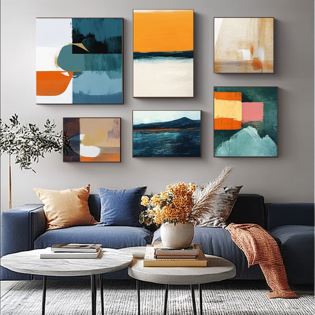 Unique Wall Decor Ideas for the Living Room: Canvas Print Collage