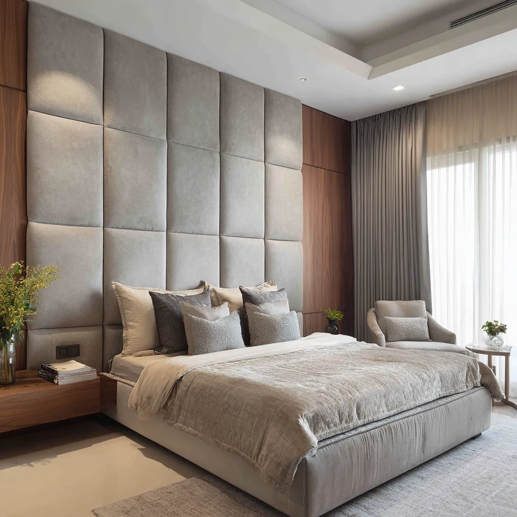 Upholstered Wall Panel Ideas for Bedroom