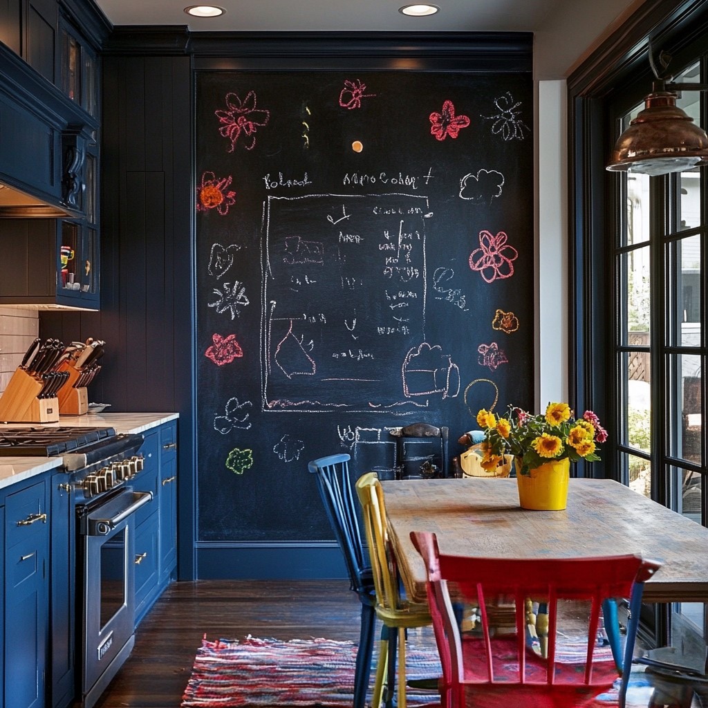 Wall Decoration Ideas for Kitchen: Interactive Chalkboard