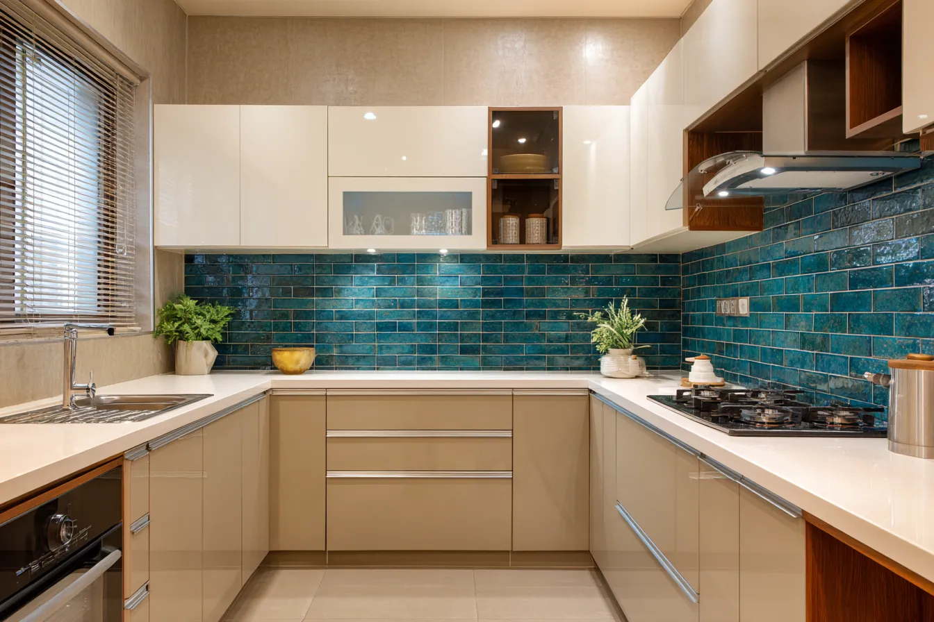 Bold Backsplash Colour Scheme