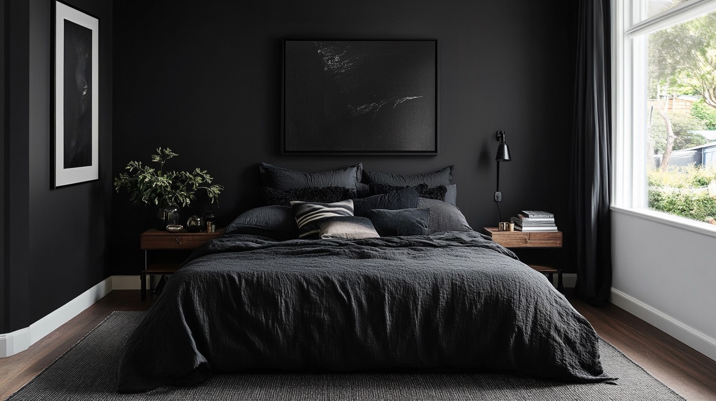 Charcoal Black Wall Colour for House