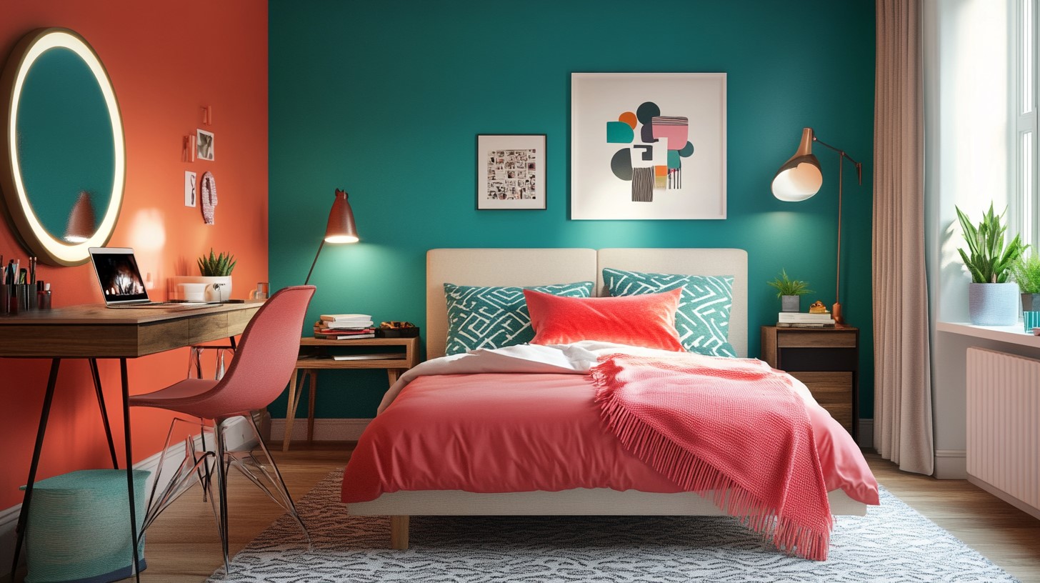 Coral and Teal: Colour Schemes for Home