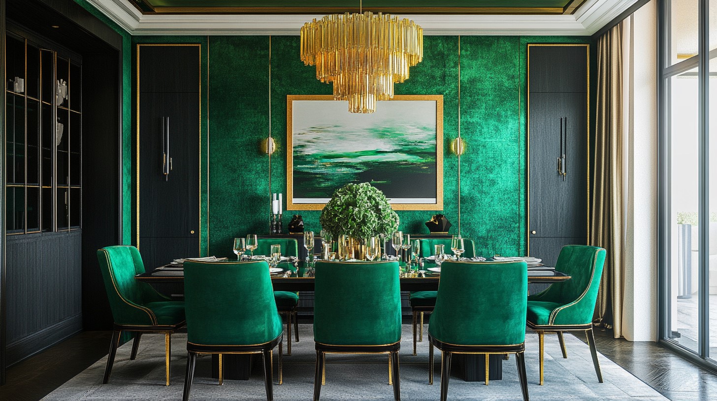 Emerald and Gold: Colour Combination for Walls