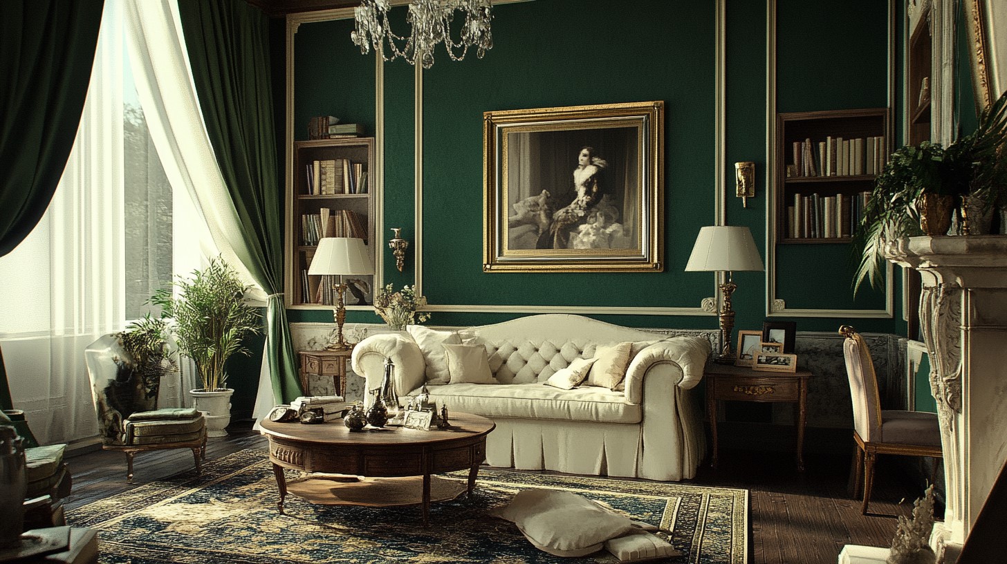 Emerald and Ivory: Paint Colours for Inside House