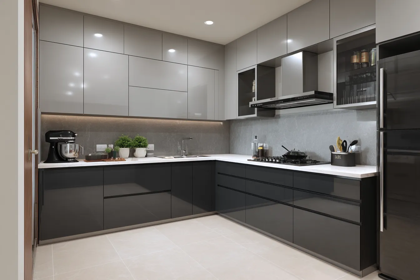 Grey Monochrome Kitchen Colour Scheme