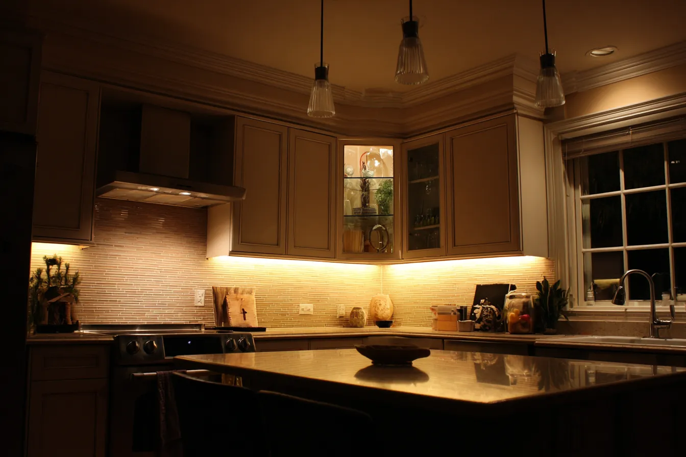 Under Cabinet Lighting kitchen renovation ideas on a budget- Under Cabinet Lighting