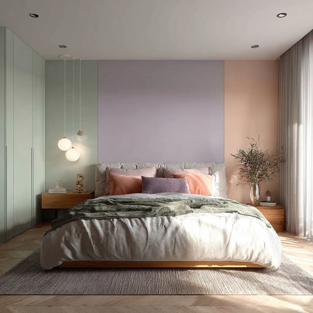 Pastel Wall Paint Colour Scheme for Living Room