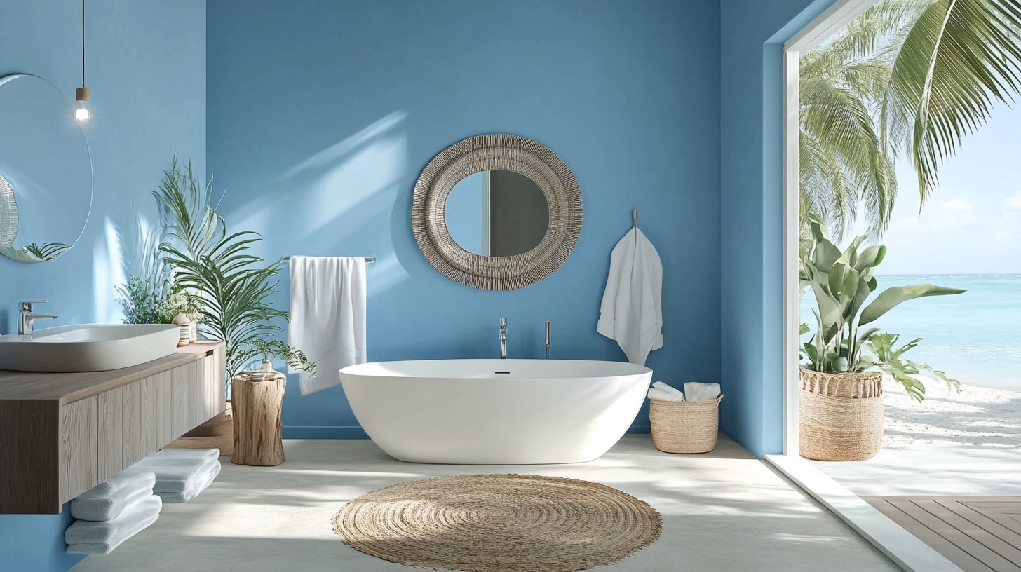 Ocean Blue Wall Colour Scheme for Home Interiors