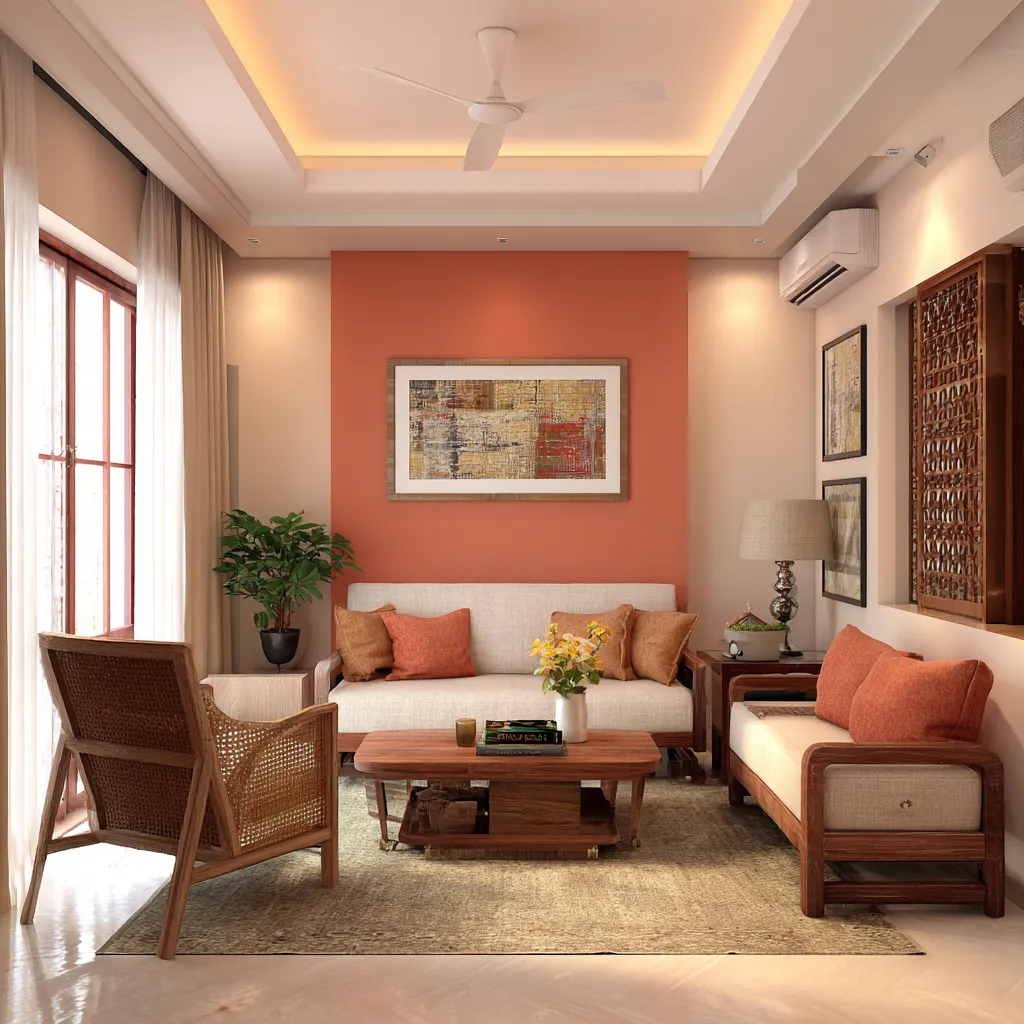 Modern Wall Paint Colour Scheme for Living Room